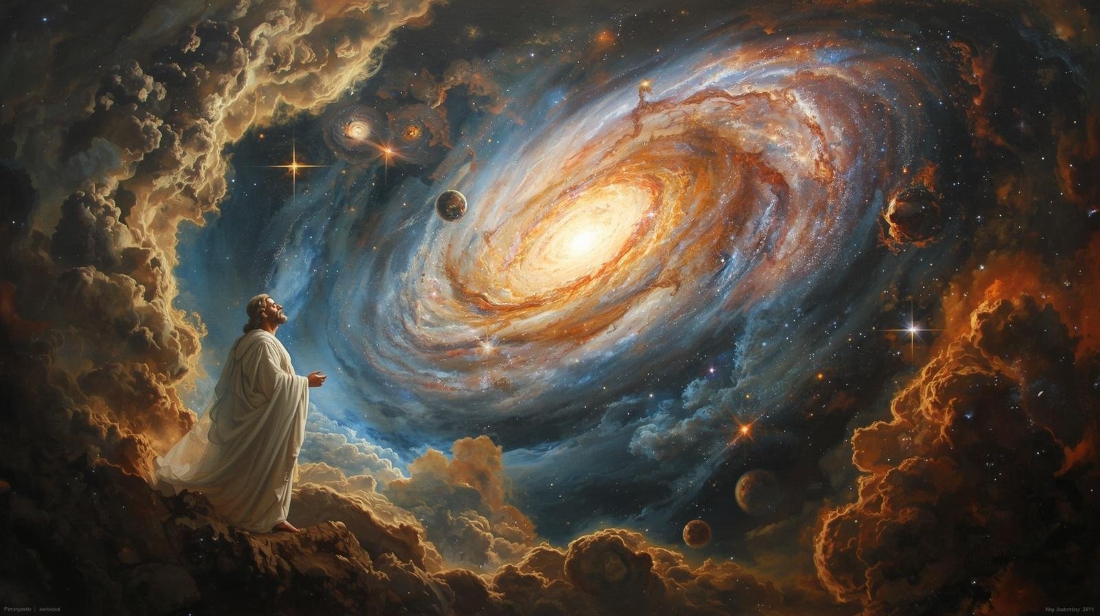 Dios mirando el universo creado